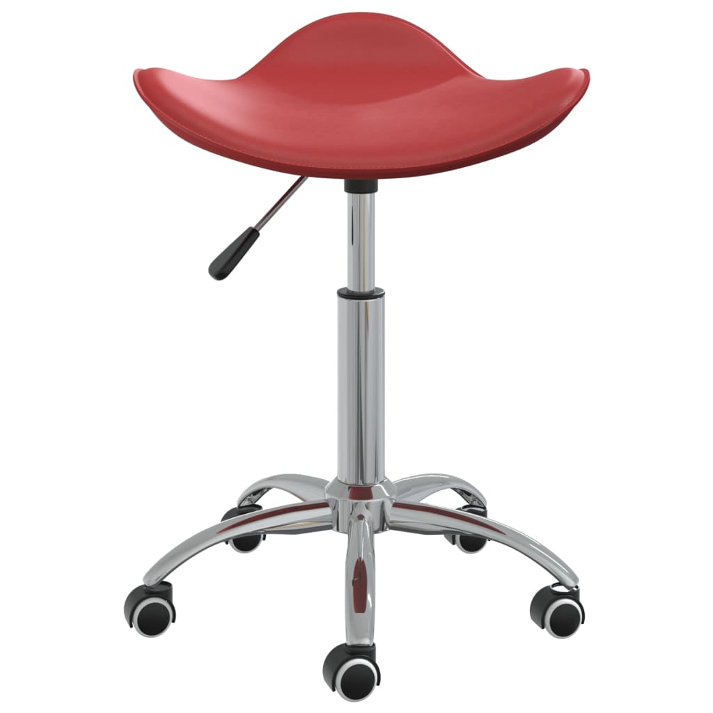 Chaise de bureau bordeaux similicuir