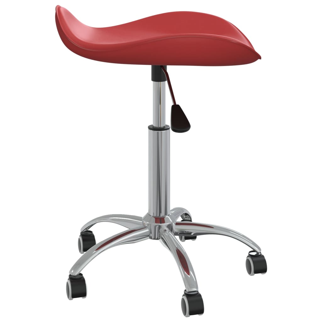 Chaise de bureau bordeaux similicuir