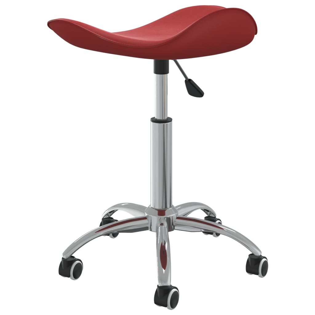 Chaise de bureau bordeaux similicuir