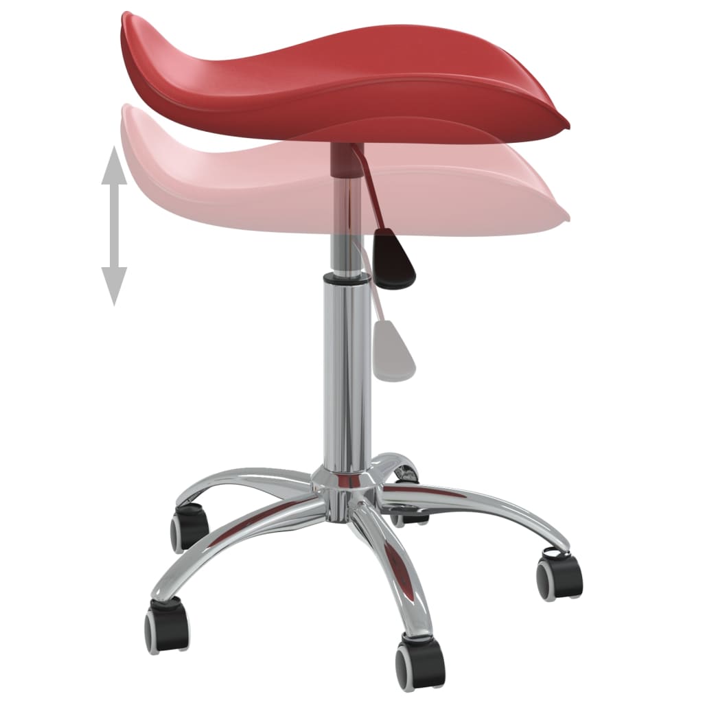 Chaise de bureau bordeaux similicuir