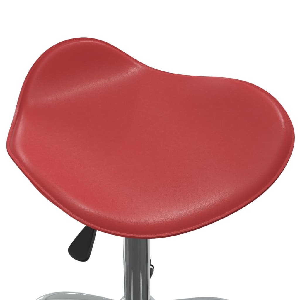 Chaise de bureau bordeaux similicuir