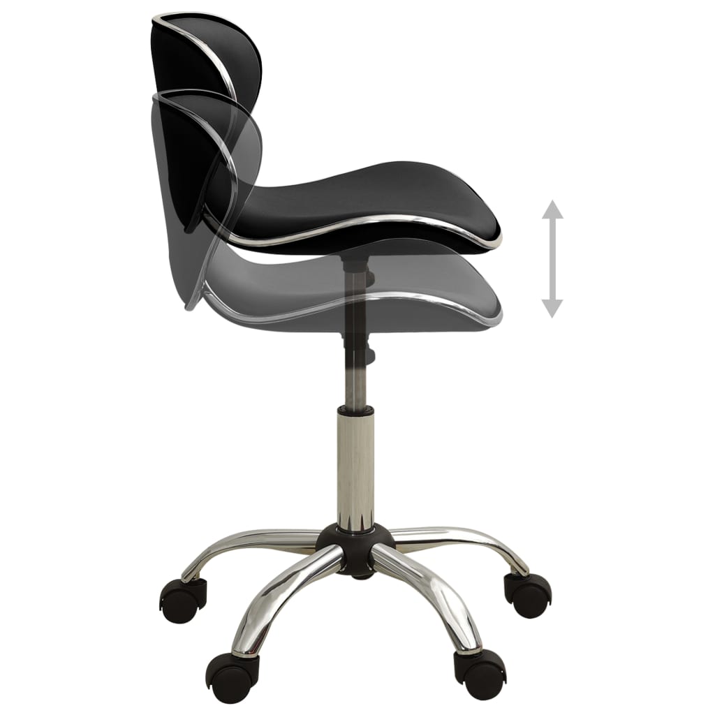 Fauteuil de bureau en similicuir noir