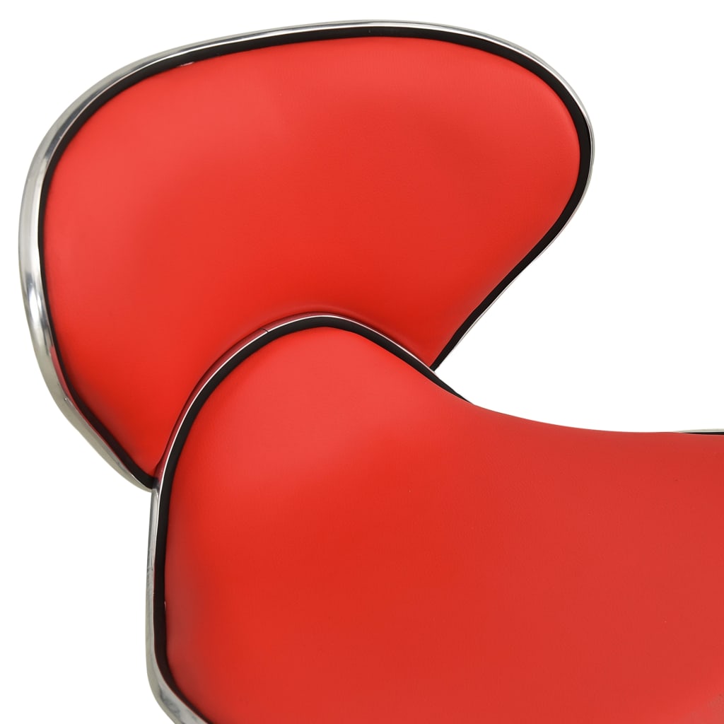 Chaise de bureau rouge similicuir