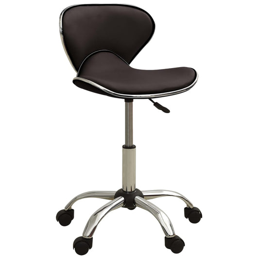 Chaise de bureau marron similicuir