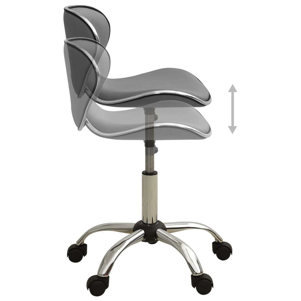 Fauteuil de bureau en similicuir gris
