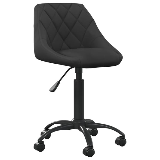 Chaise de bureau noire en velours