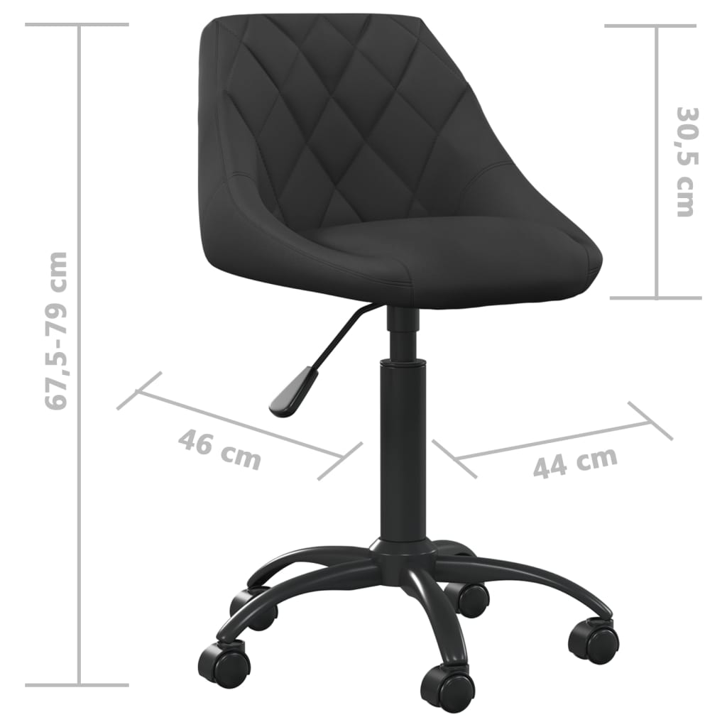 Office Chair Black Velvet