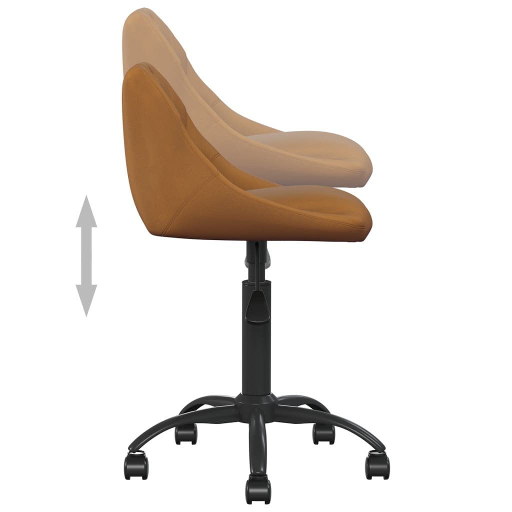 Office Chair Brown Velvet