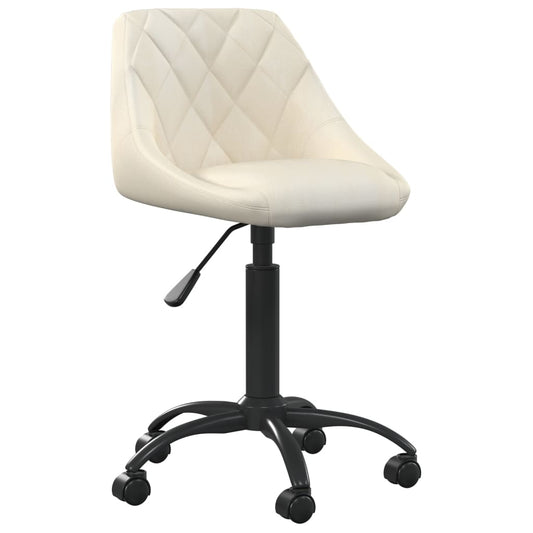 Chaise de bureau velours crème