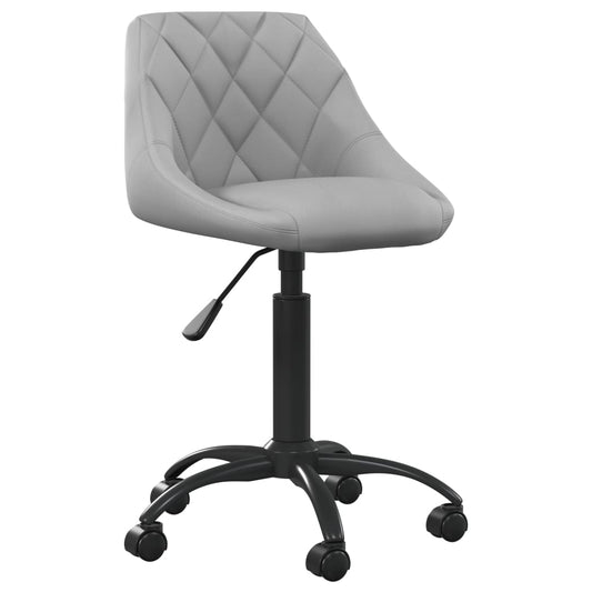 Fauteuil de bureau velours gris clair