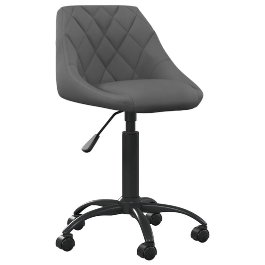 Fauteuil de bureau Gris foncé Velours