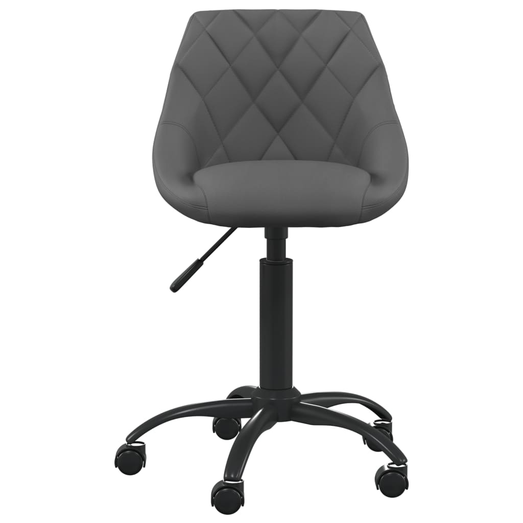 Office Chair Dark Grey Velvet