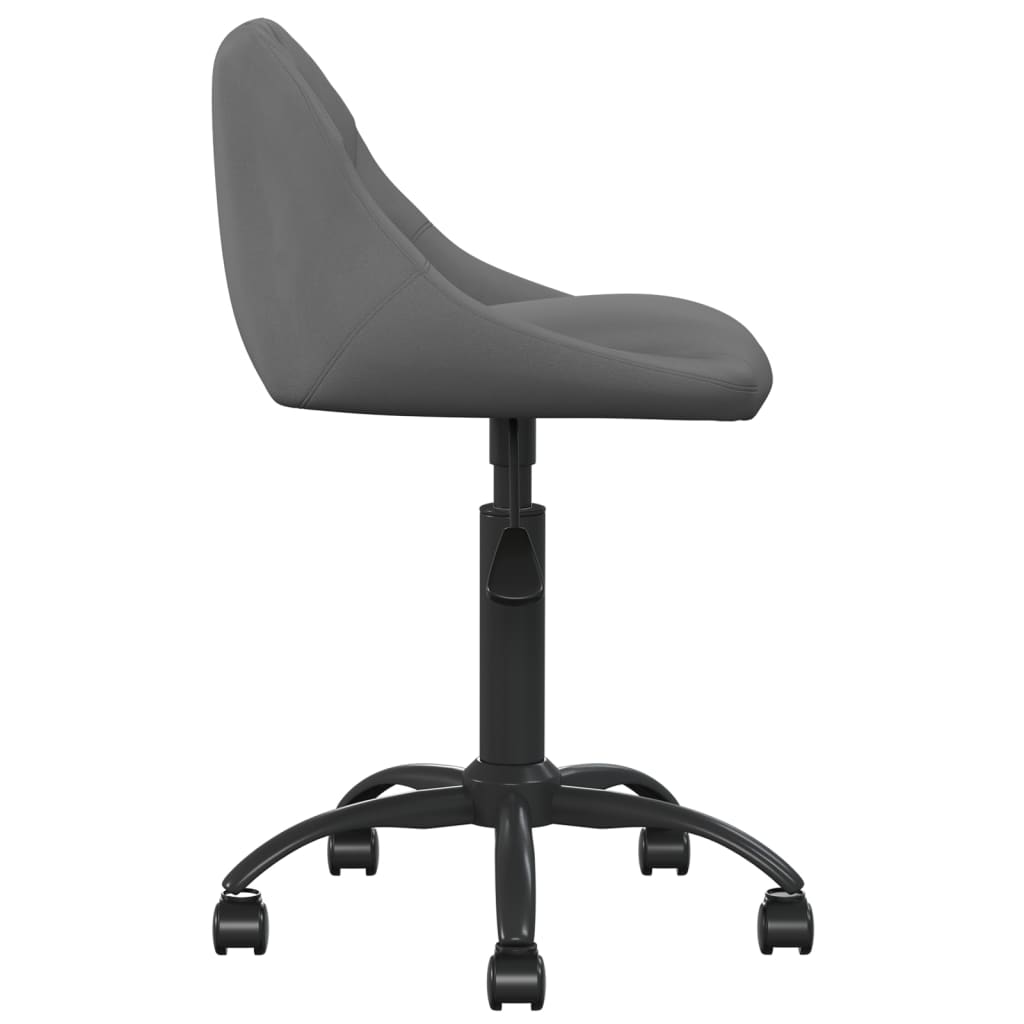 Office Chair Dark Grey Velvet