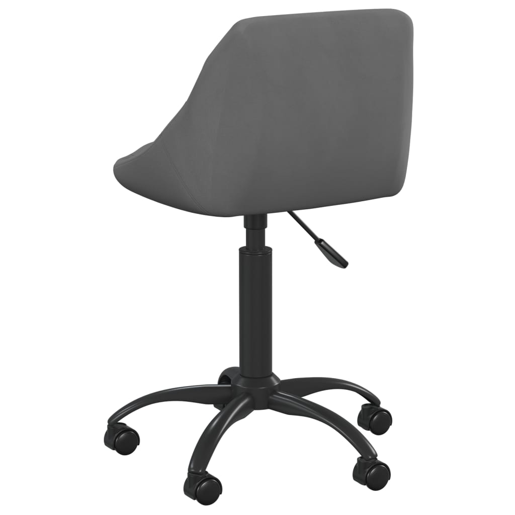 Office Chair Dark Grey Velvet