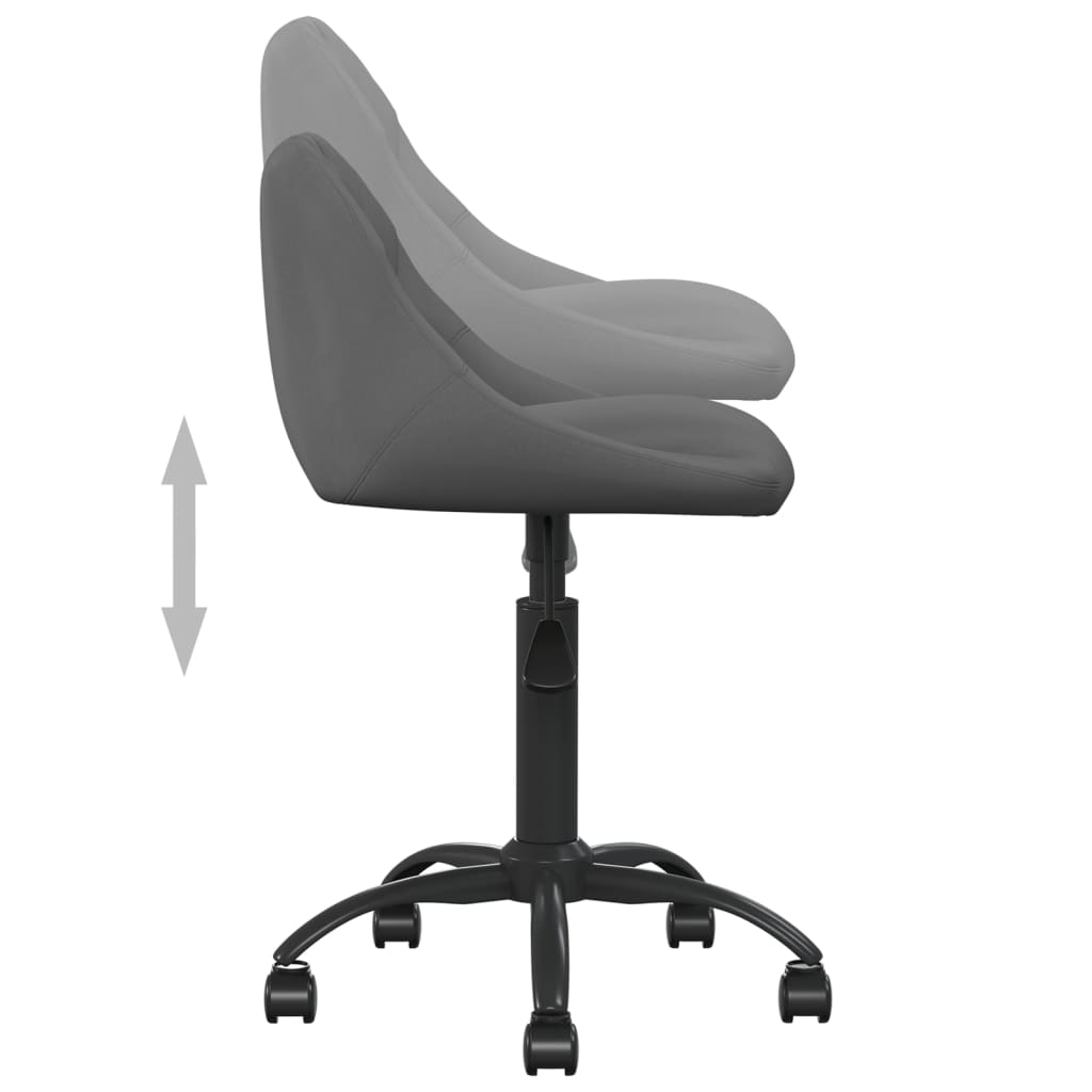 Office Chair Dark Grey Velvet