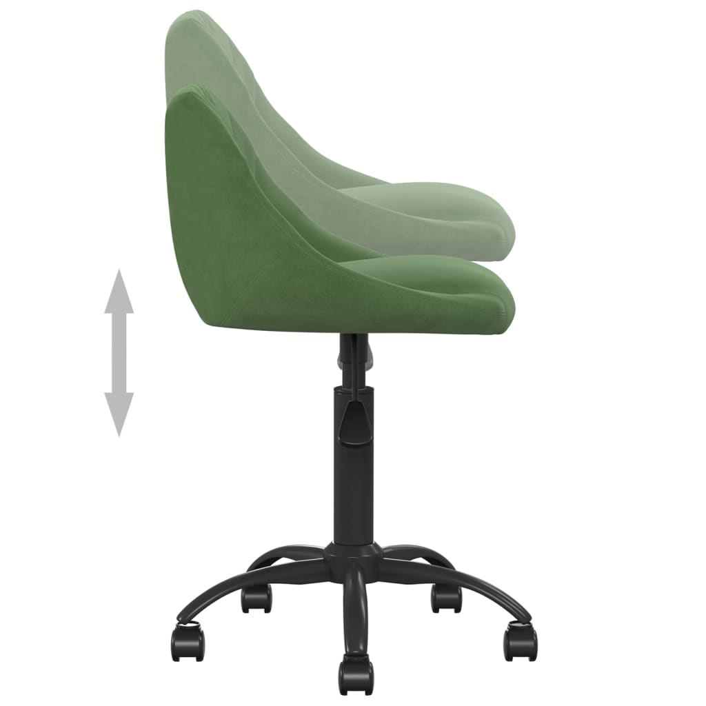 Office Chair Dark Green Velvet