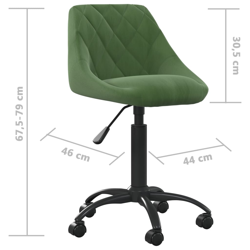 Office Chair Dark Green Velvet