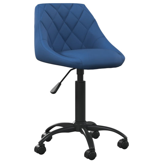 Chaise de bureau velours bleu