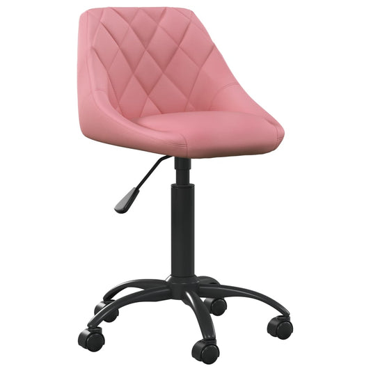 Fauteuil de bureau velours rose
