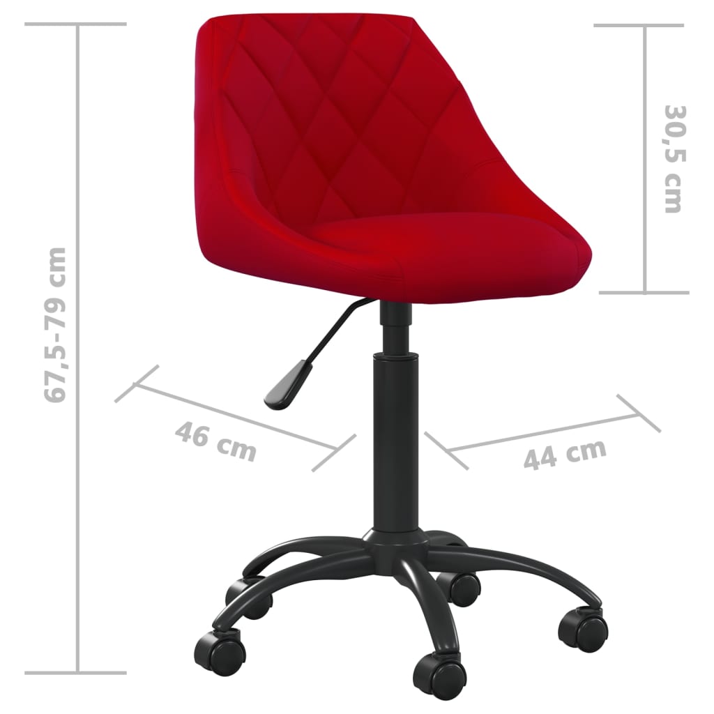 Office Chair Wine Red Velvet