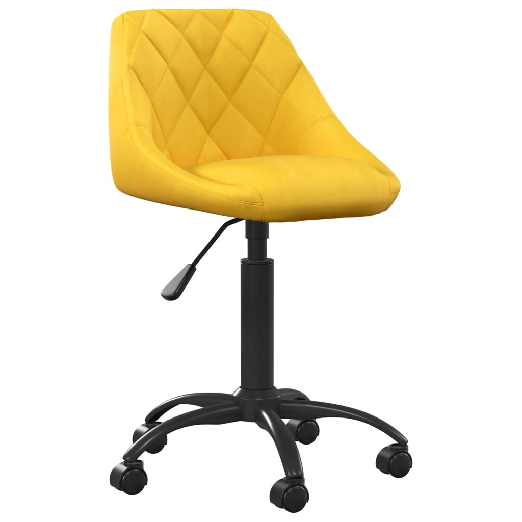 Office Chair Mustard Yellow Velvet