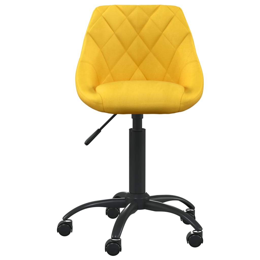 Office Chair Mustard Yellow Velvet