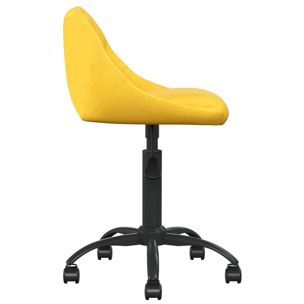 Office Chair Mustard Yellow Velvet