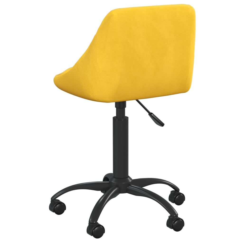 Office Chair Mustard Yellow Velvet