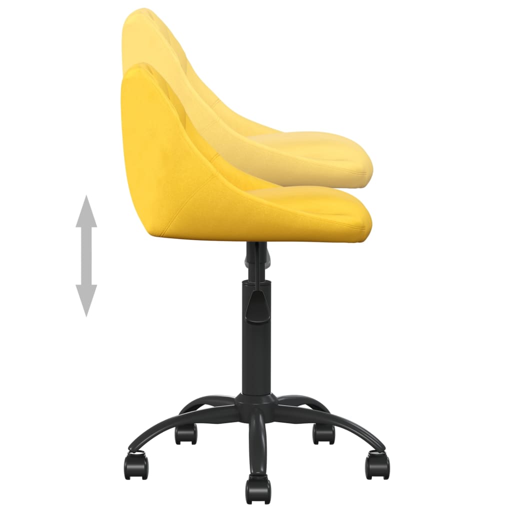 Office Chair Mustard Yellow Velvet
