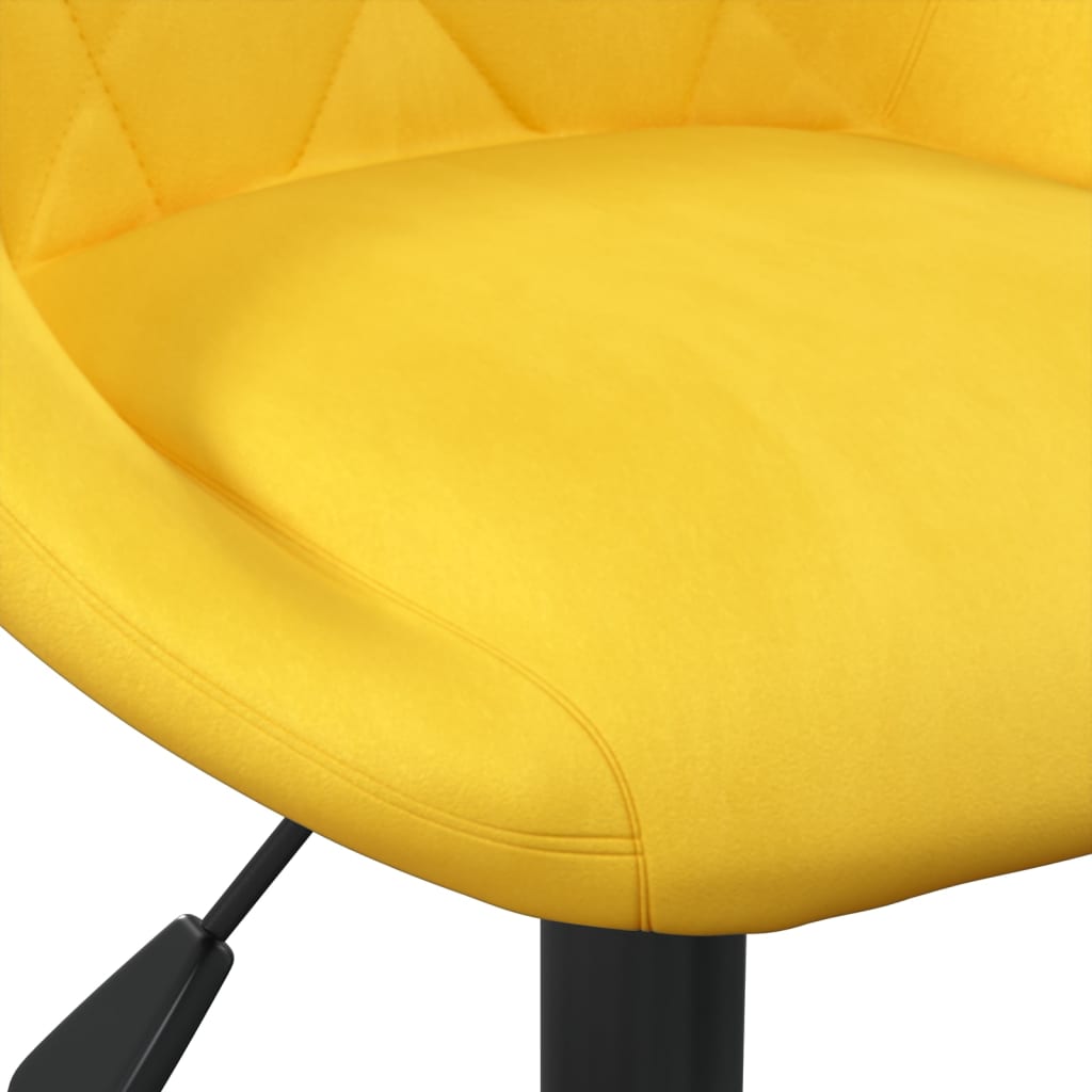 Office Chair Mustard Yellow Velvet