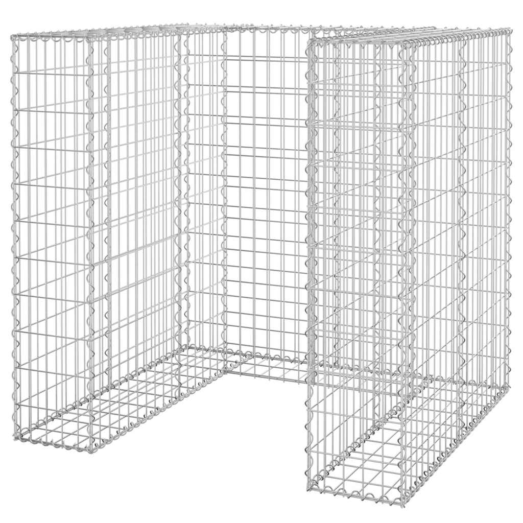 Gabion Wall for Bins Galvanized Steel 110x100x110 cm