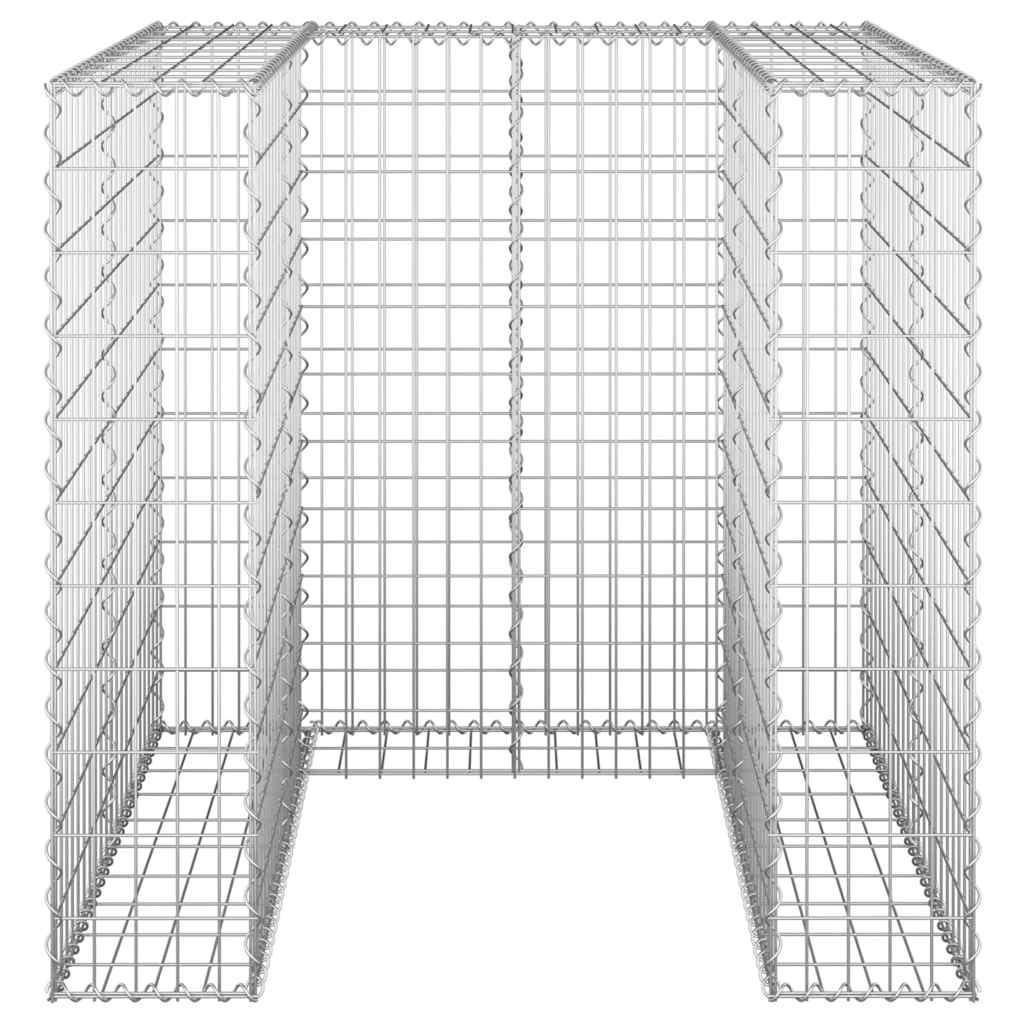 Gabion Wall for Bins Galvanized Steel 110x100x110 cm