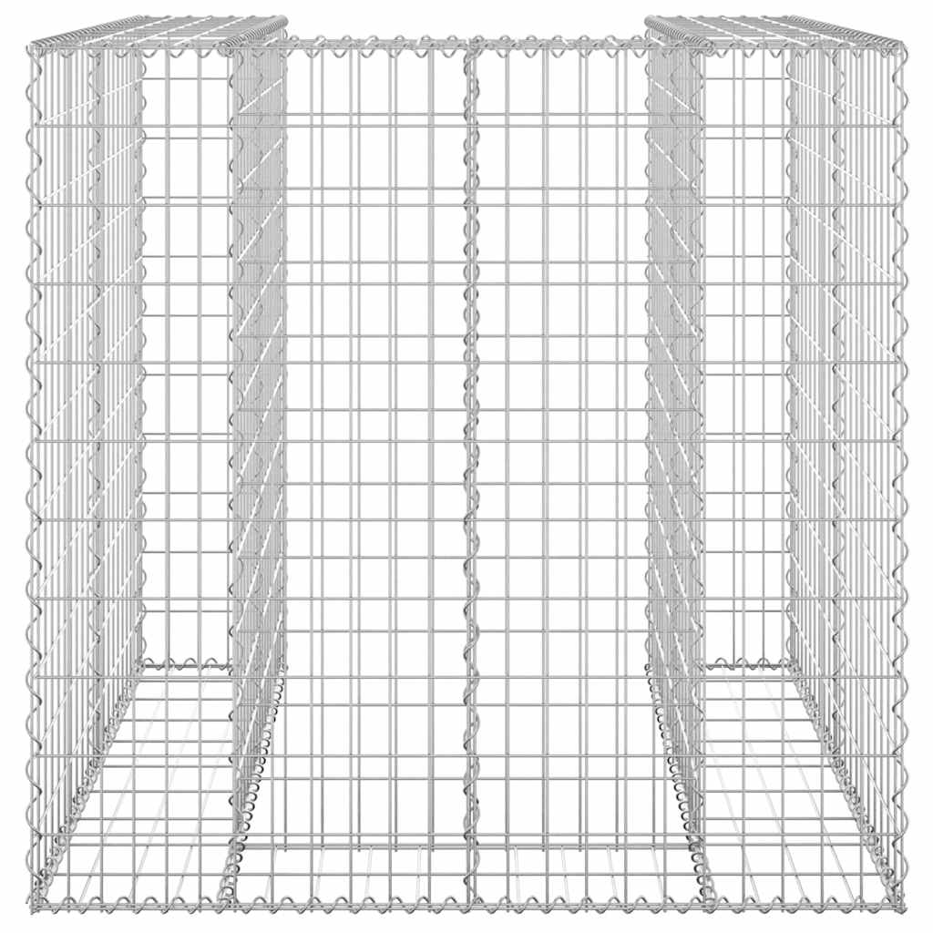 Gabion Wall for Bins Galvanized Steel 110x100x110 cm