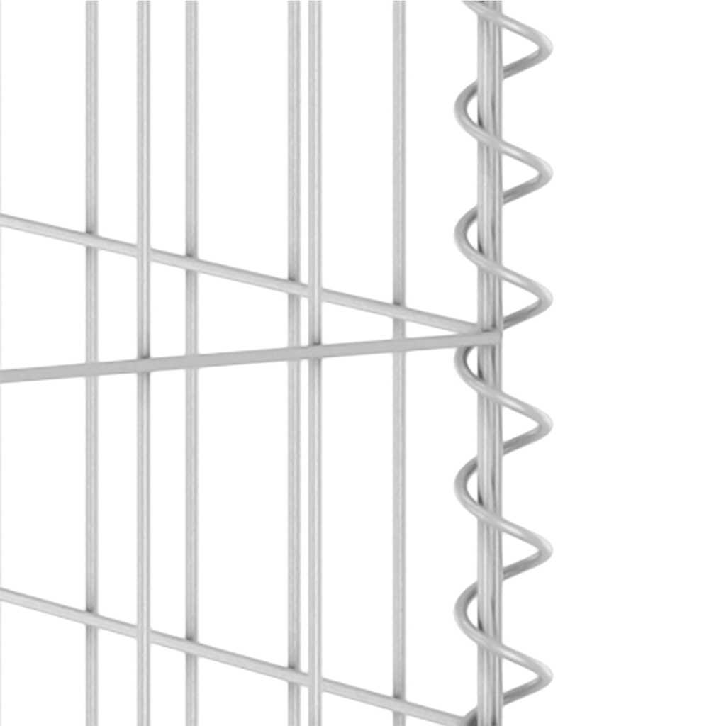 Gabion Wall for Bins Galvanized Steel 110x100x110 cm