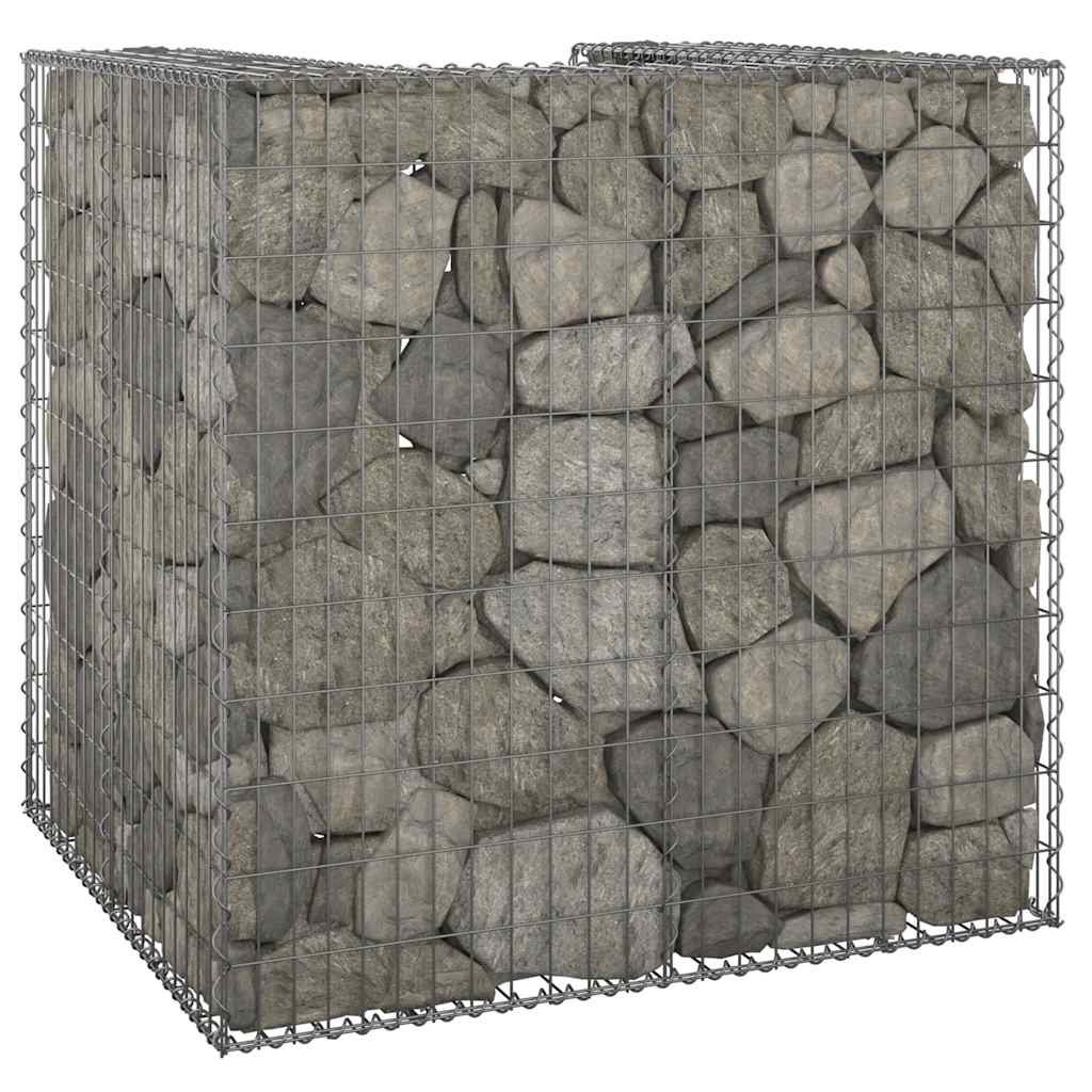Gabion Wall for Bins Galvanized Steel 110x100x110 cm