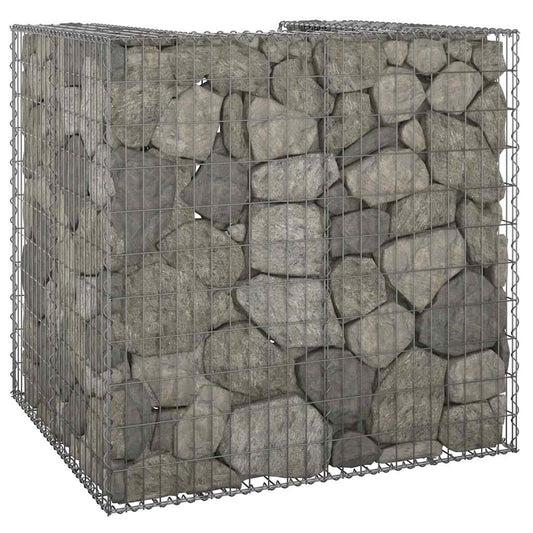 Gabion Wall for Bins Galvanized Steel 110x100x110 cm