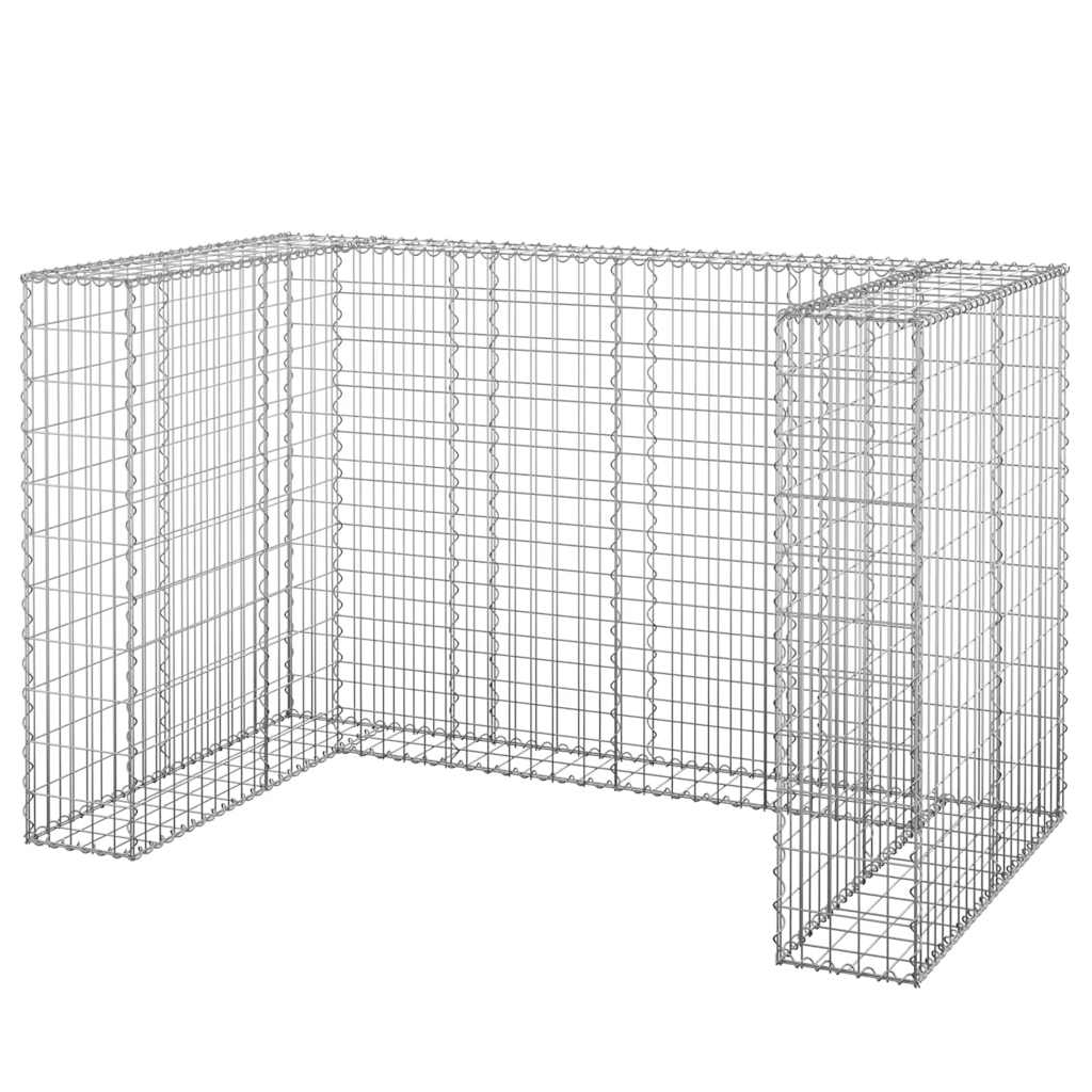 Gabion wall for trash cans Galvanized steel 180x100x110 cm