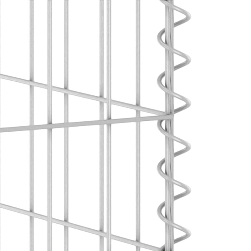 Gabion wall for trash cans Galvanized steel 180x100x110 cm