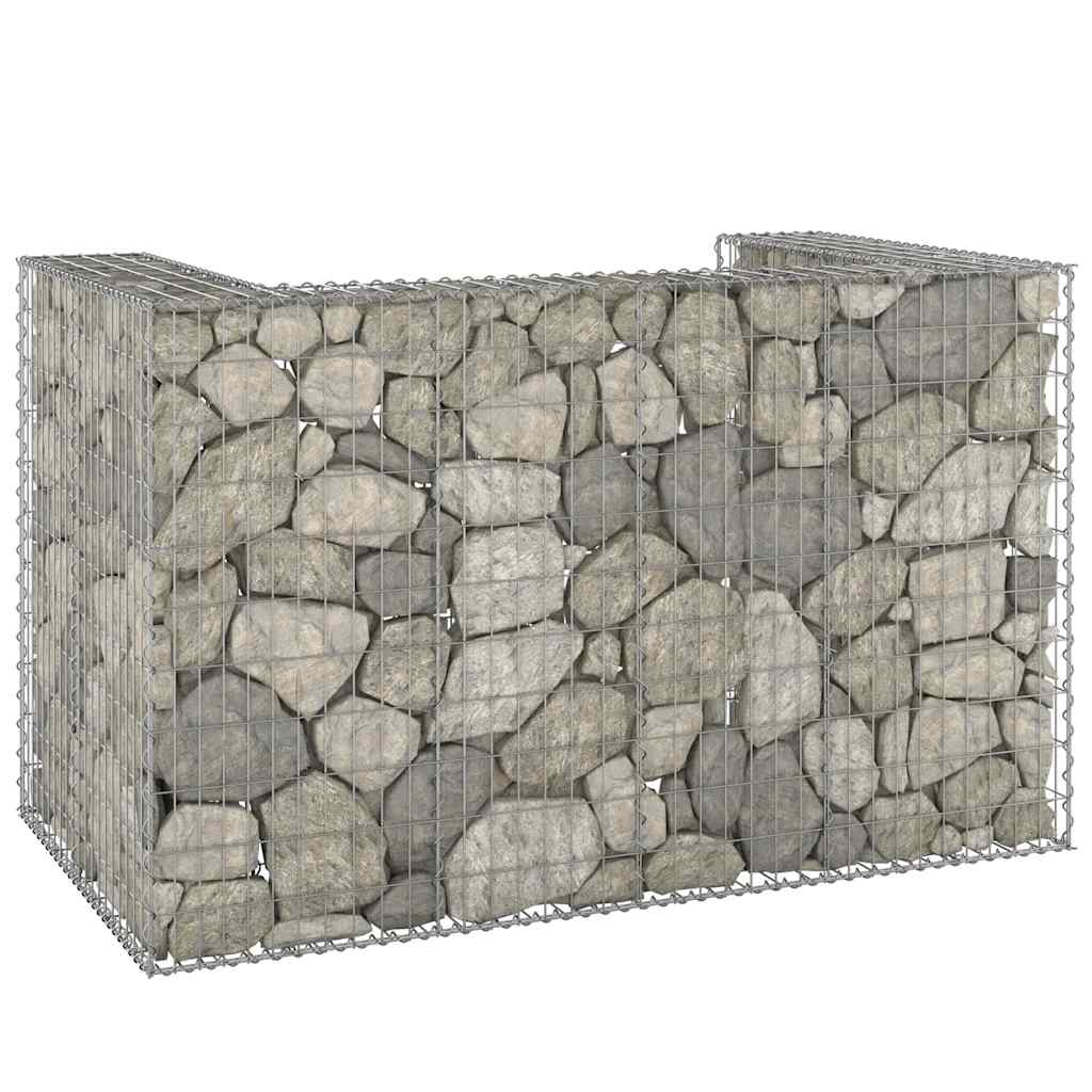 Gabion wall for trash cans Galvanized steel 180x100x110 cm
