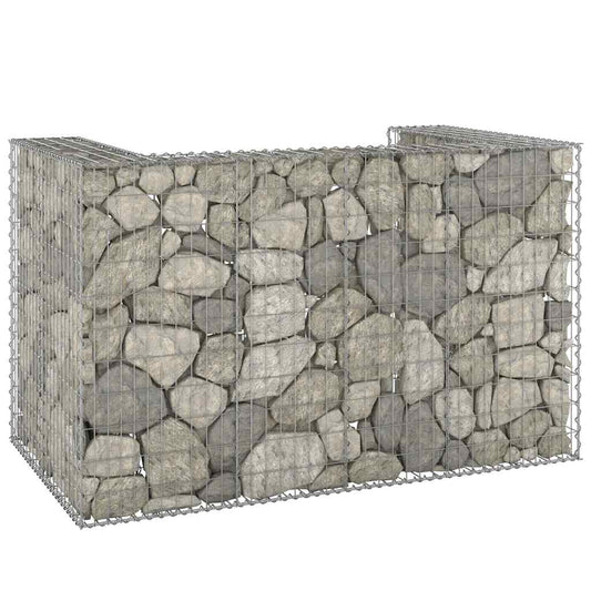 Gabion wall for trash cans Galvanized steel 180x100x110 cm