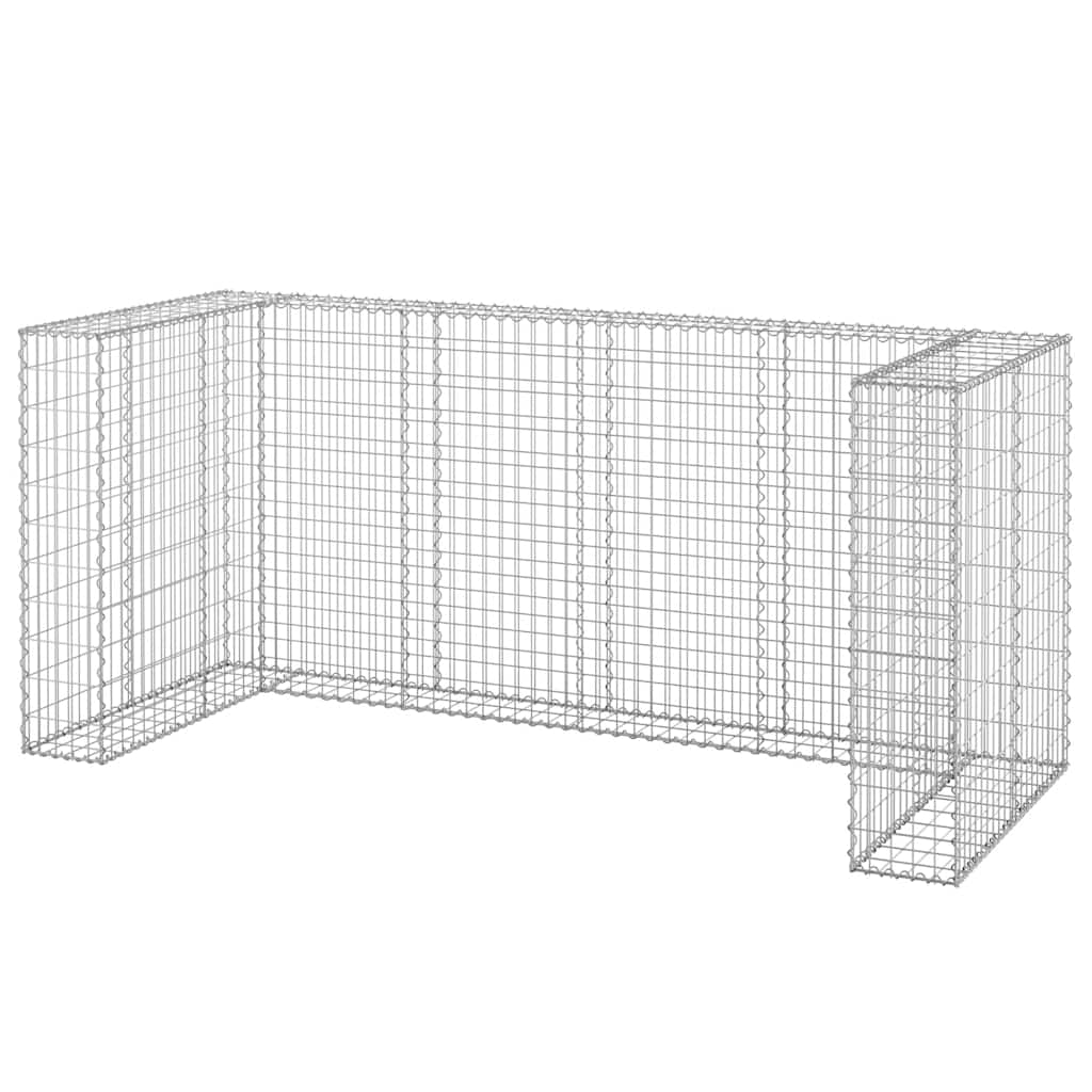 Gabion Wall for Bins Galvanized Steel 254x100x110 cm