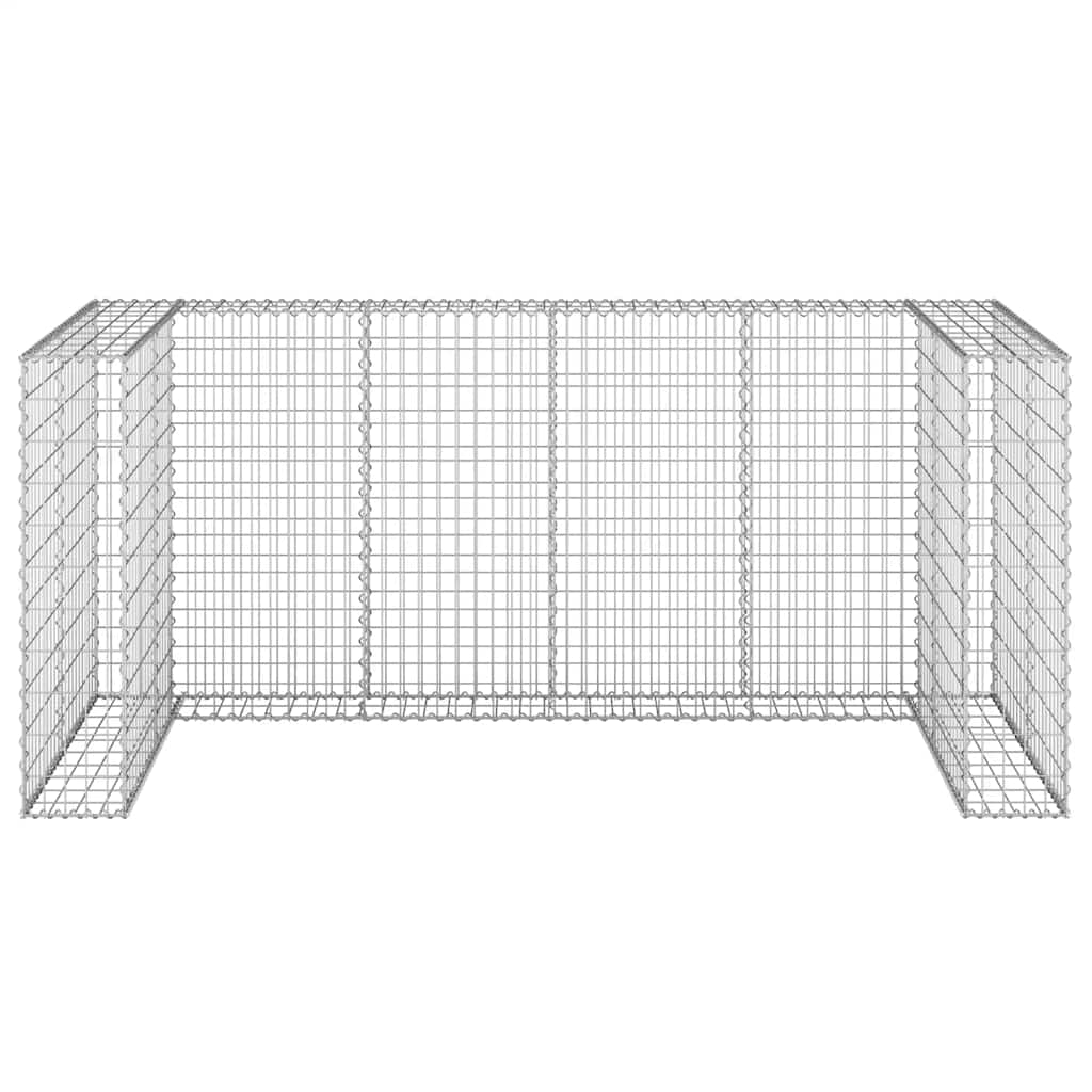 Gabion Wall for Bins Galvanized Steel 254x100x110 cm