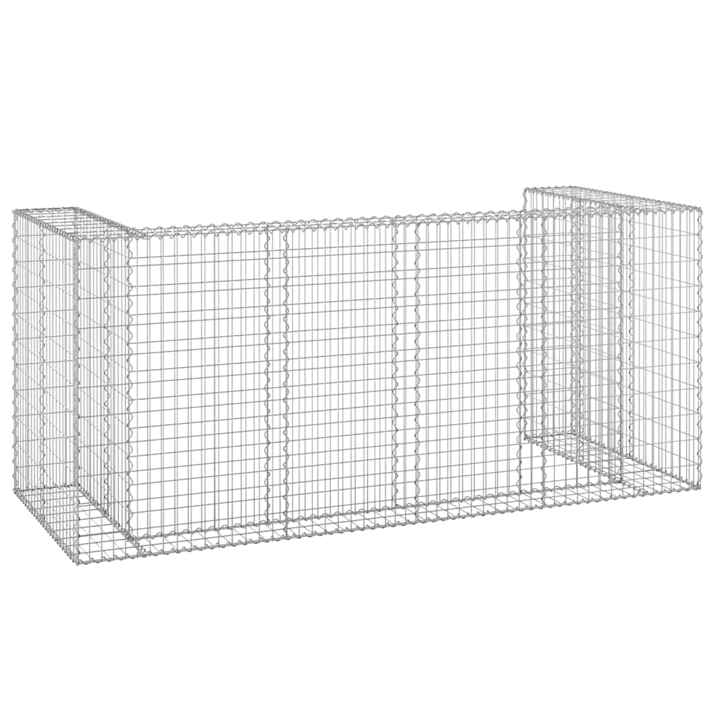 Gabion Wall for Bins Galvanized Steel 254x100x110 cm