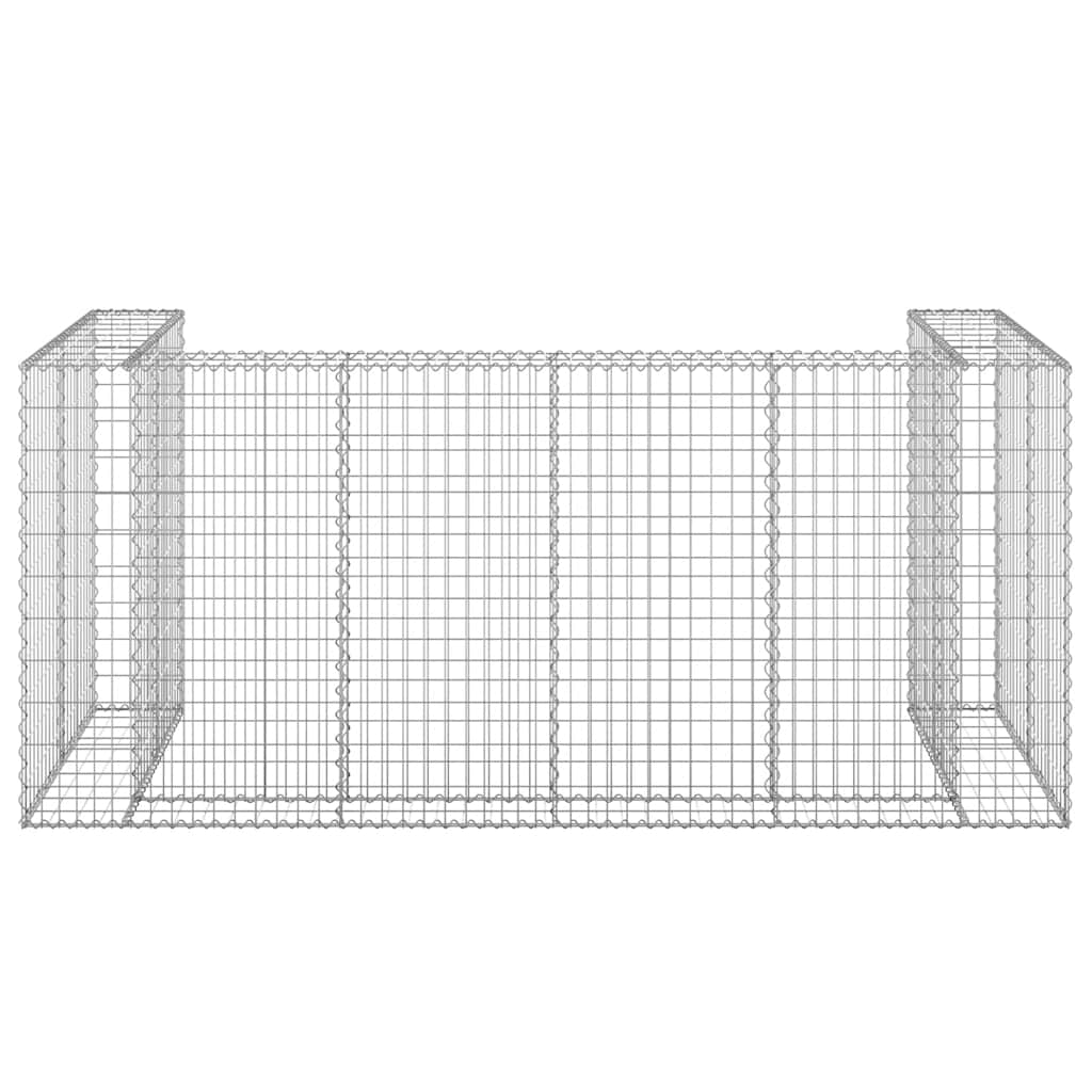 Gabion Wall for Bins Galvanized Steel 254x100x110 cm