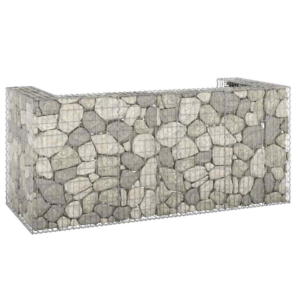 Gabion Wall for Bins Galvanized Steel 254x100x110 cm