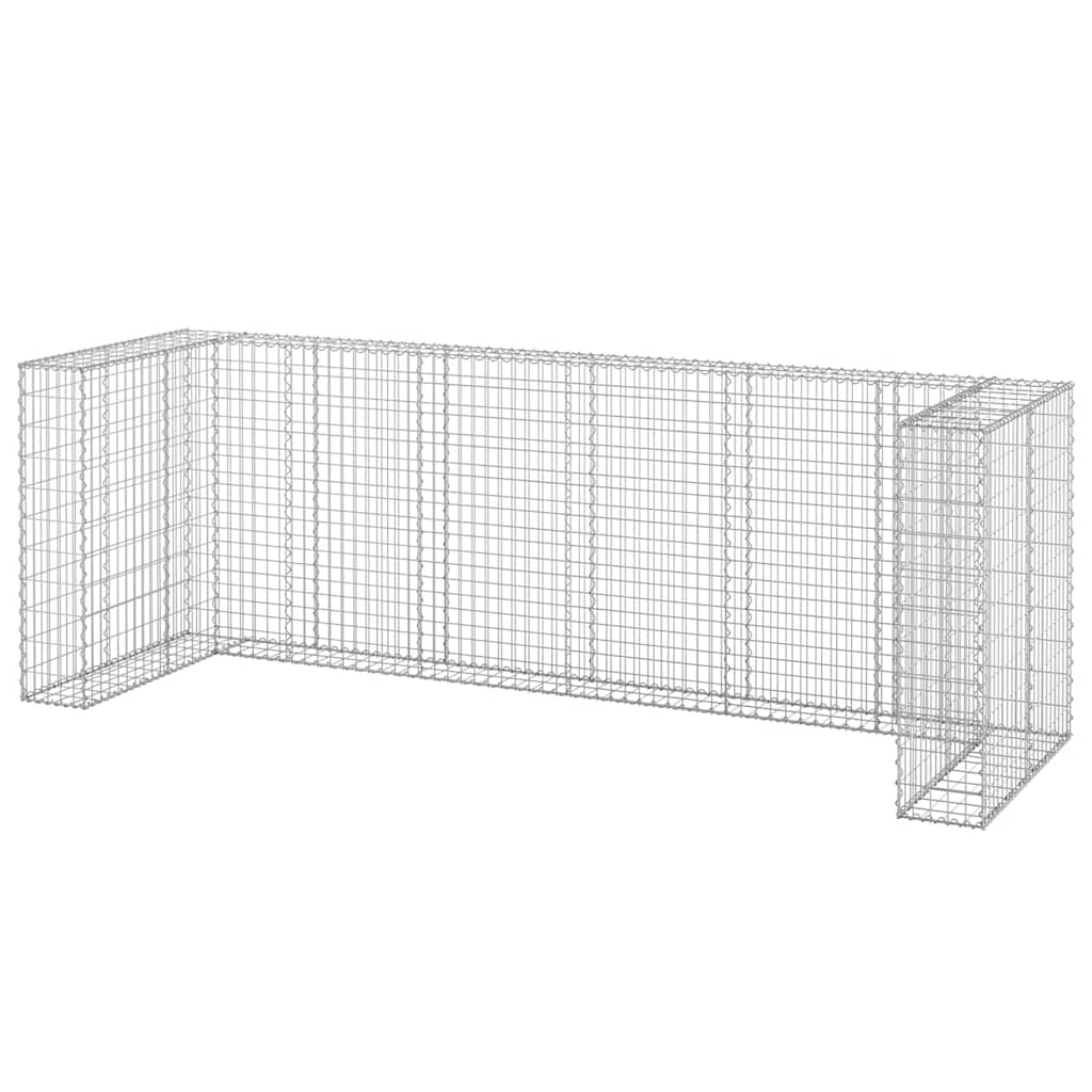 Gabion Wall for Bins Galvanized Steel 325x100x110 cm