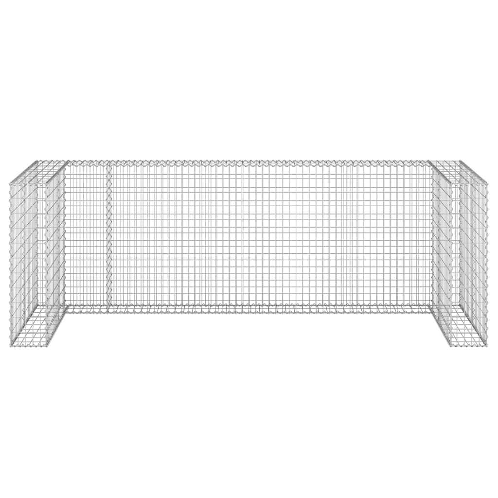 Gabion Wall for Bins Galvanized Steel 325x100x110 cm