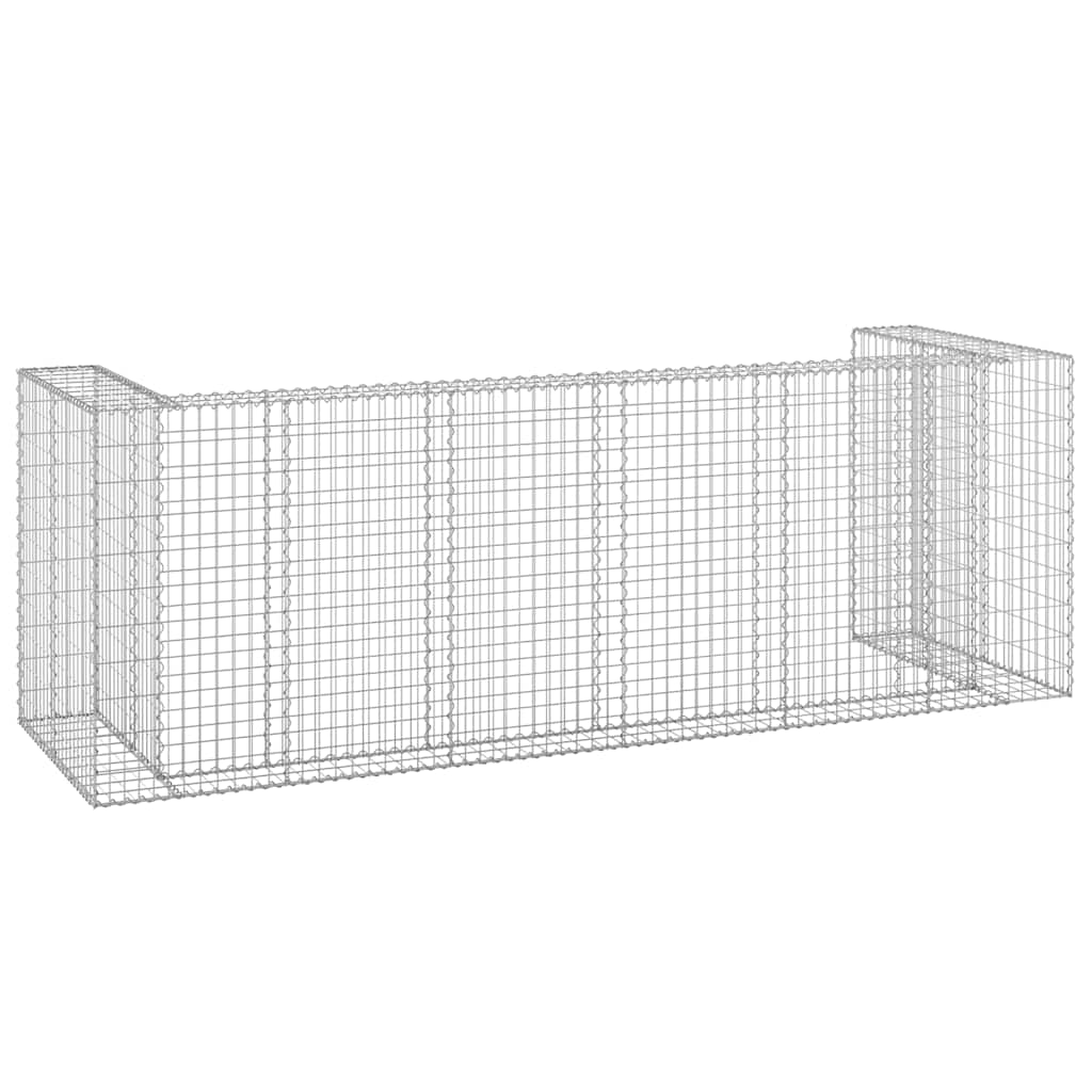 Gabion Wall for Bins Galvanized Steel 325x100x110 cm