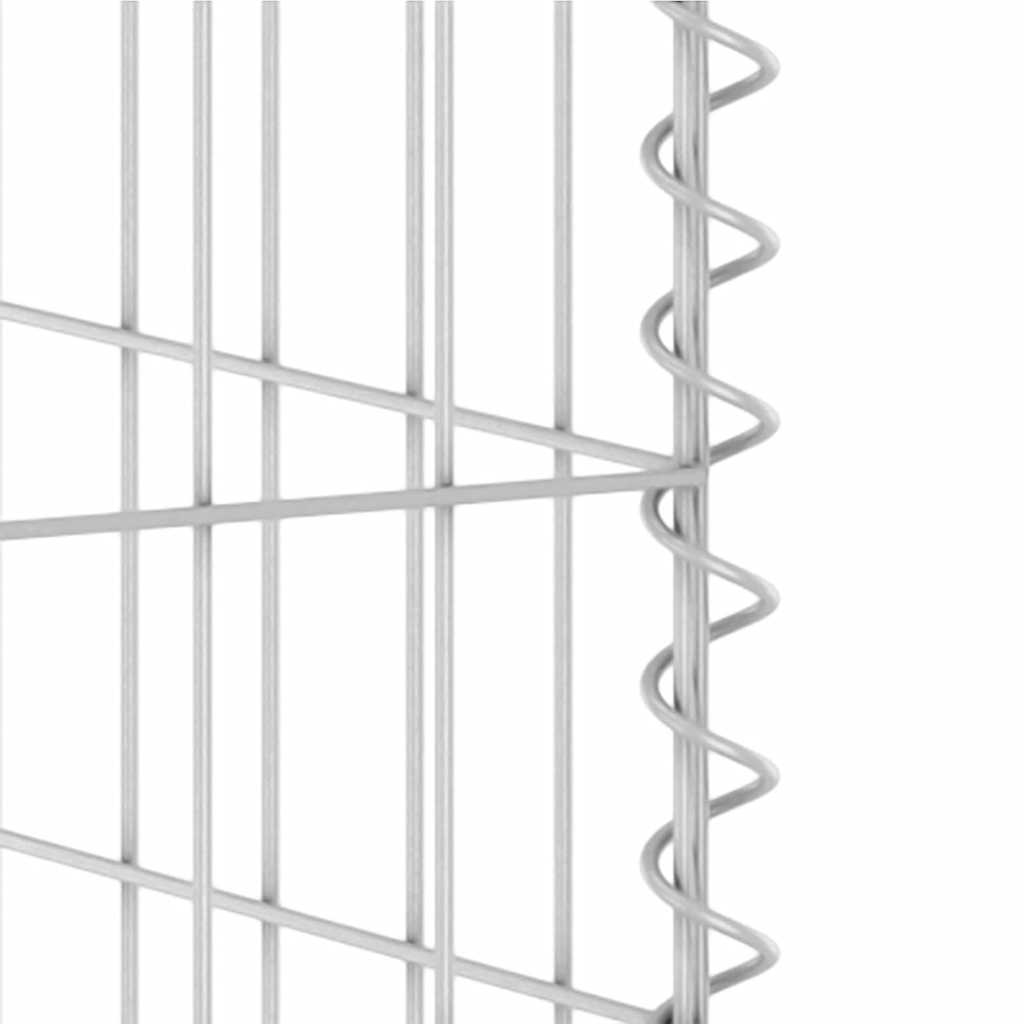 Gabion Wall for Bins Galvanized Steel 325x100x110 cm