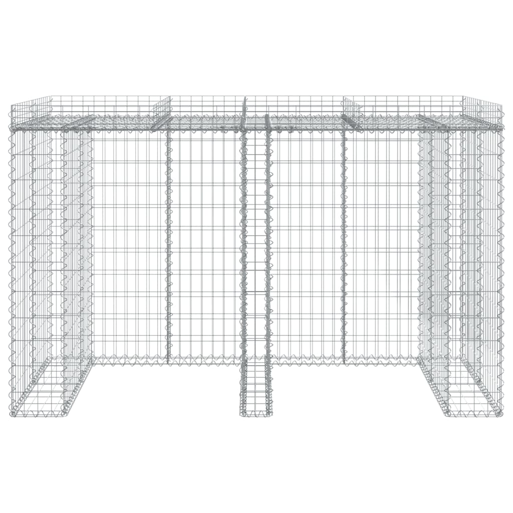Gabion Bin Store 192x91x120 cm Galvanized Iron